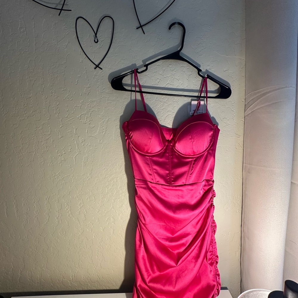 Oh Polly Hot Pink Mini Dress